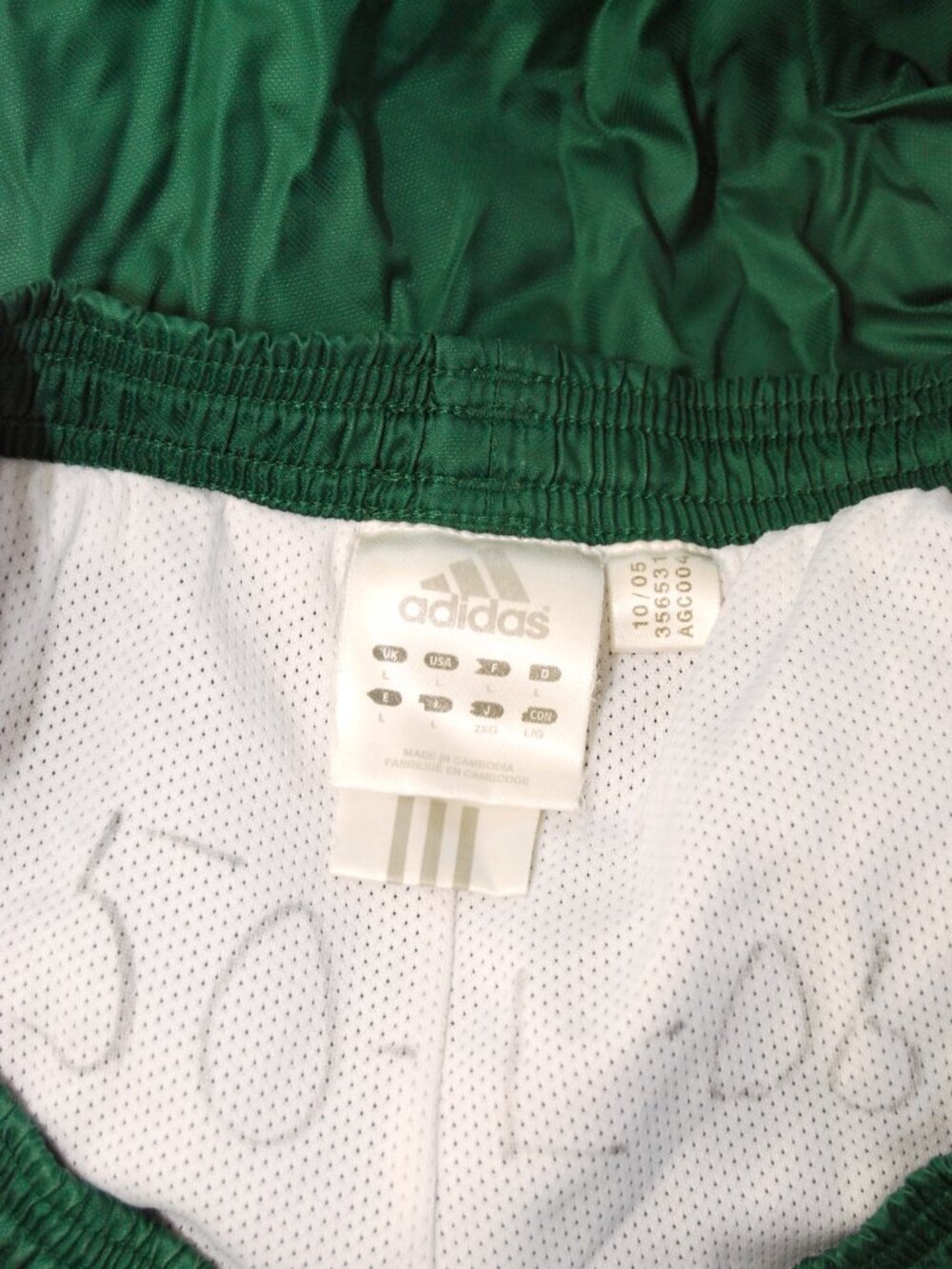 Y2K Adidas Track Pants (L) large green vintage mens swishy sporty streetwear - Picture 9 of 9